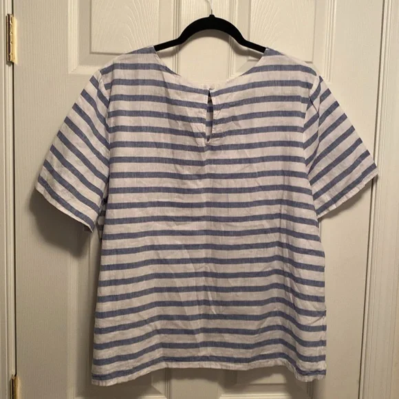 Liz Claiborne Blue and White Striped Top…size XXL - Picture 2 of 5